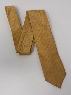 John‎ Ashford Tie, 3.5” by 60”, gold, metallic, formal, party, classic